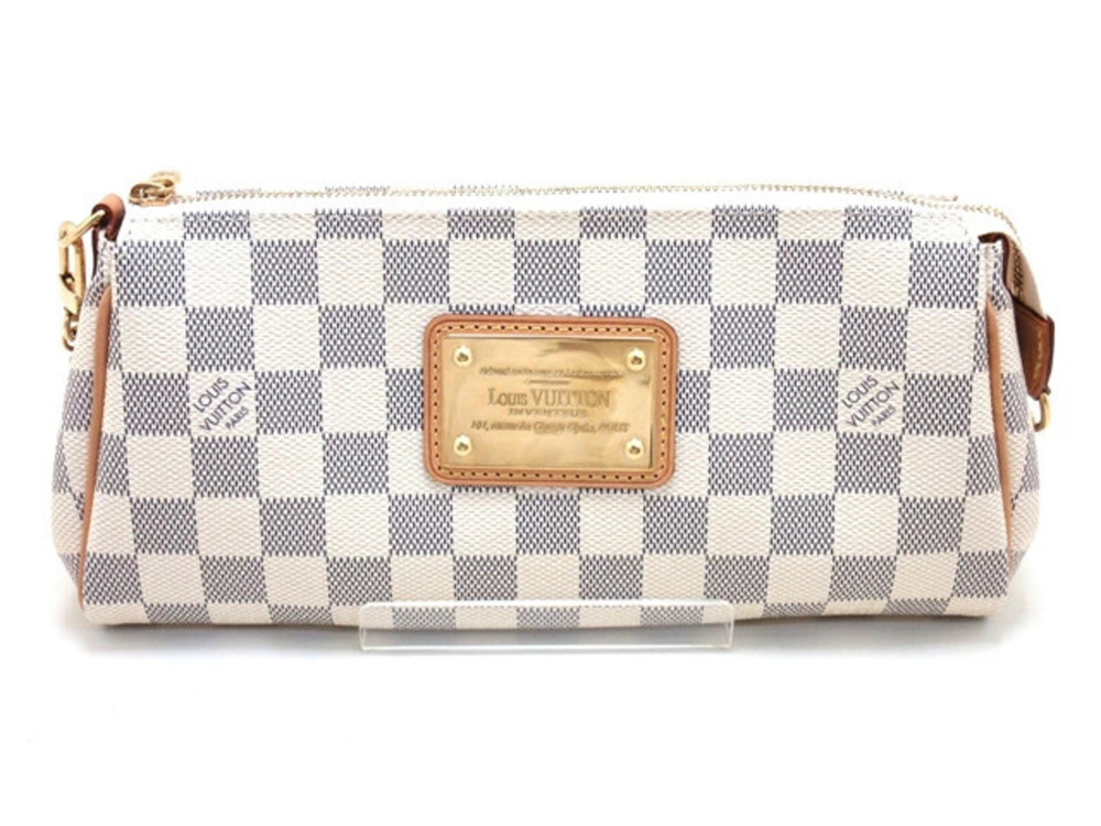 LOUIS VUITTON Shoulder Bag Damier Azur White Eva